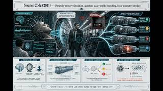 31. Source Code (2011) — Parabolic-memory simulation, quantum many-worlds branching, brain-computer