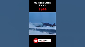 WW2, 1944: P-47 Thunderbolt Crash Lands Into Plane | 60fps, Colorized, Sound Design, AI Enhanced