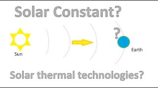 Solar energy, solar constant and solar thermal technologies