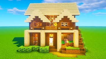 Minecraft Tutorial: How To Make A Wooden Cliff House "2020 Tutorial"