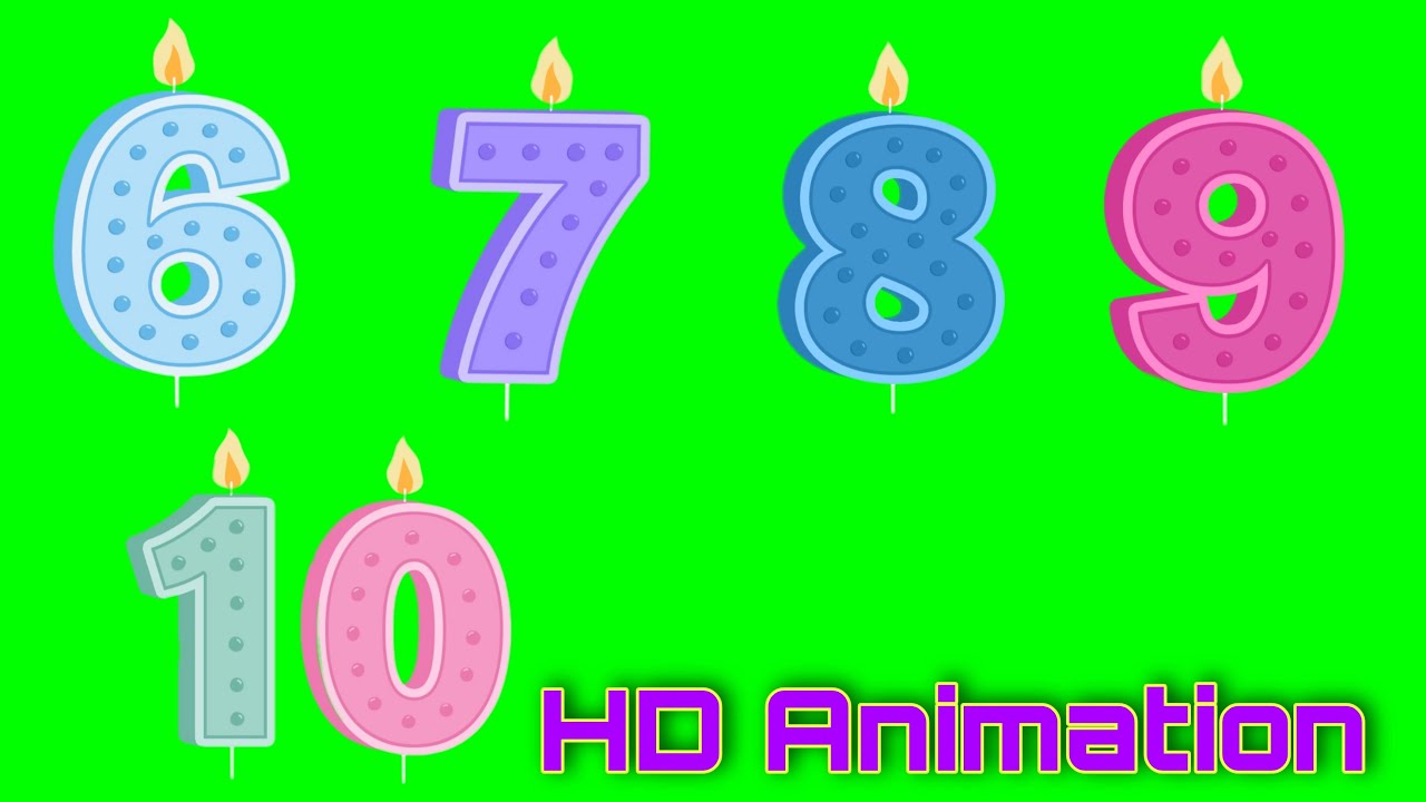 Birthday Candles green screen video candle green screen birthday candles animation video