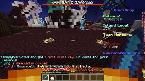 BlockDrop Hackers! #13 [_Dionysus] i Love Baning HACKERS! (Skyblock)!
