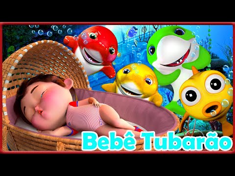 Bebê tubarão (Baby Shark) - Mistura de Música para Bebês de Duas Horas - Banana Cartoon Português