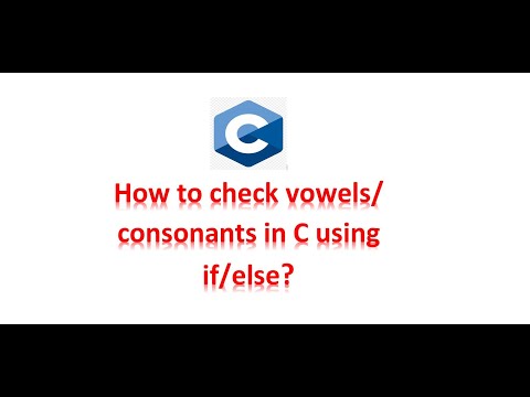 How to check vowel or consonant using if/else in C programming in 2 mins #coding #programming