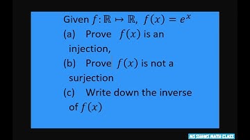 Prove f(x) is an injection and not a surjection. Write down the inverse. Set Theory. Abstract Alg