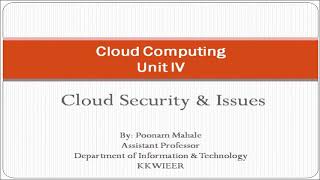 Cloud computing security concepts