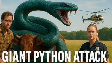 Giant Python Attack | Farmer & Police Battle to Save the Buffalo | Real Rescue Mission🐍