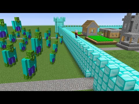 1000$ %100 GÜVENLİ KALE VS ZOMBİ KIYAMETİ - Minecraft