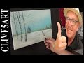 Winter Birch Trees | Acrylic painting for beginners | #clive5art