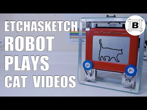 Robot Etch A Sketch Project - Cat Videos using Raspberry Pi 