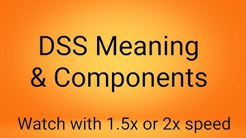 ISCA Revision PM || Chapter-2 || DSS Meaning and Components