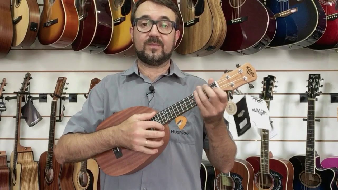 Ukulele Malibu Concert 23SP Pineapple Abacaxi Com Capa