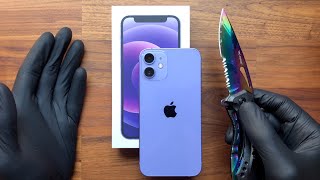 iPhone 12 Purple Mini Unboxing - ASMR