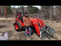 Kioti CK2610 HST Tractor w/ Loader & Worksaver 48 Grapple & Igland 3501 PTO Logging Winch