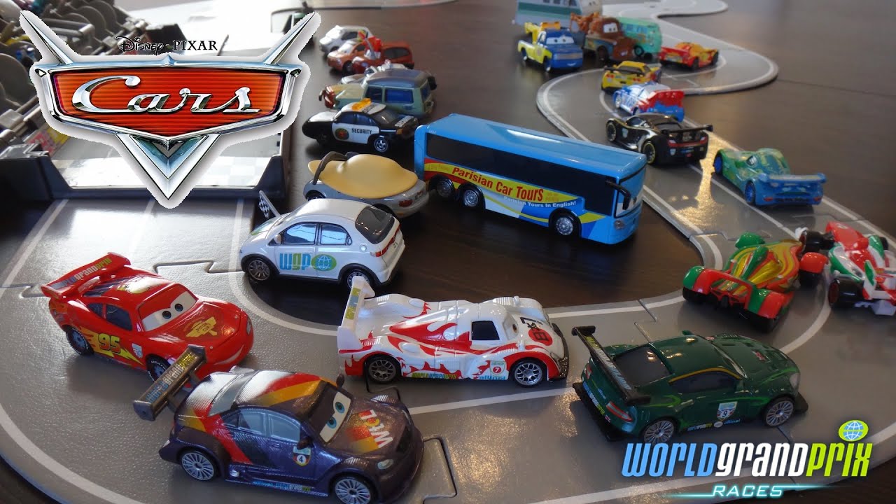 Disney Cars World Grand Prix Races Disney Toy Cars Racing Youtube