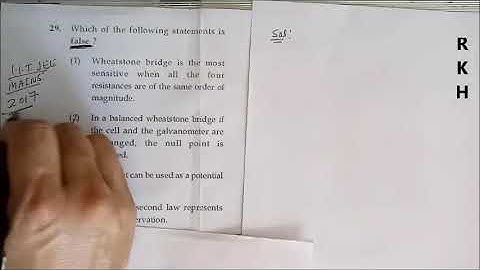 IIT JER MAINS 2017(Wheatstone bridge sensitivity)