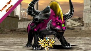 Demon Tiger Phonos gameplay. Strong animal kaiser max4 | 百獣大戦