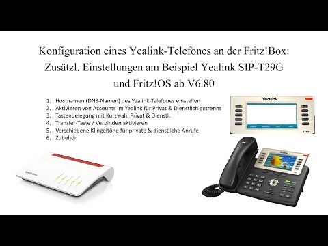 Yealink - VoIP an der AVM Fritz!Box einrichten - Update 01/2019