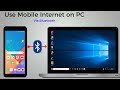 How to connect internet from mobile to laptop via bluetooth tethering android to pc