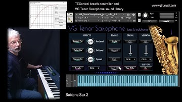 TEControl breath controller and Tenor Saxophone Kontakt sample library. Woodwind, brass, orchestral.