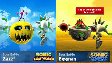 SONIC DASH BOSS BATTLE ZAZZ VS BOSS BATTLE EGGMAN VS SILVER GAMEPLAY WALKTHROUGH PART 20