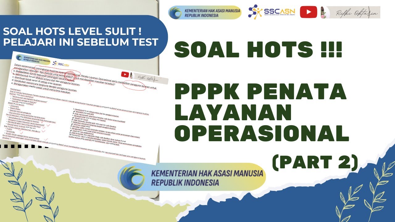 SOAL HOTS PPPK PENATA LAYANAN OPERASIONAL PPPK KEMENHAM 2026 PART 2