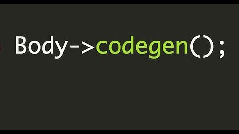 LLVM Tutorial #9: CodeGen for Functions