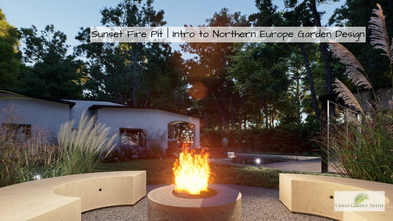 fire pit sunset northern Sunset Fire Pit | Intro to Northern Europe Garden Design garden