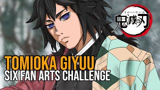 Drawing TOMIOKA GIYUU (Kimetsu no Yaiba/ Demon Slayer)#SixFanArtsChallenge