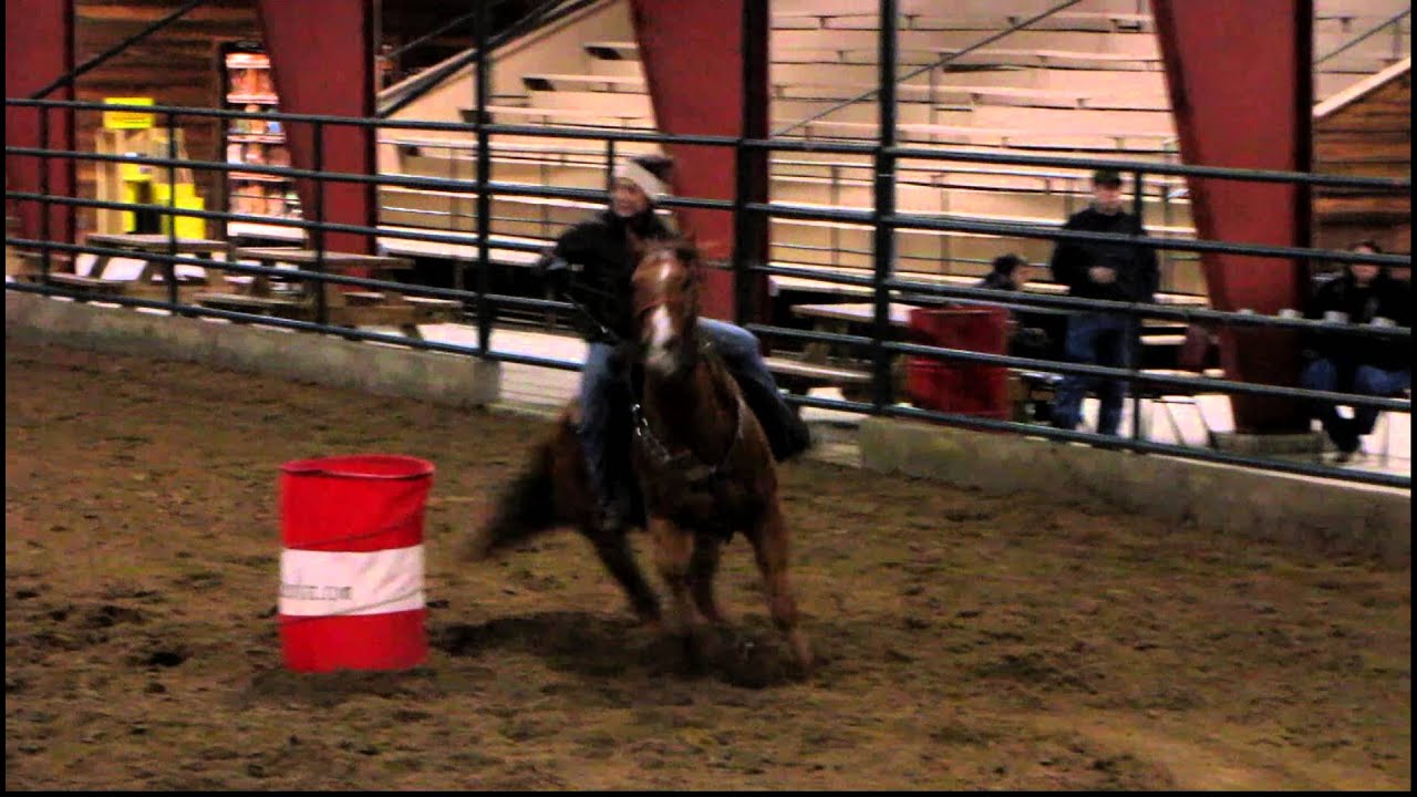 Grant - 1/3/13 Barrel race - exhibition - Valley View Ranch - YouTube