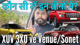 Venue/Sonet le Ya Phir XUV 3XO ?? Which is Better ?? Venue Vs XUV 3XO || MotoWheelz India