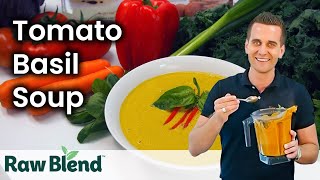 How to Make Hot Soup (Tomato Basil Recipe) in a Vitamix 5200 Blender by Raw Blend