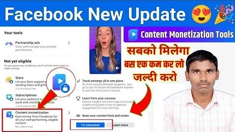 Facebook Content Monetization I