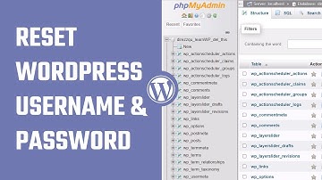 How to Reset WordPress Username and Password Using the Database?