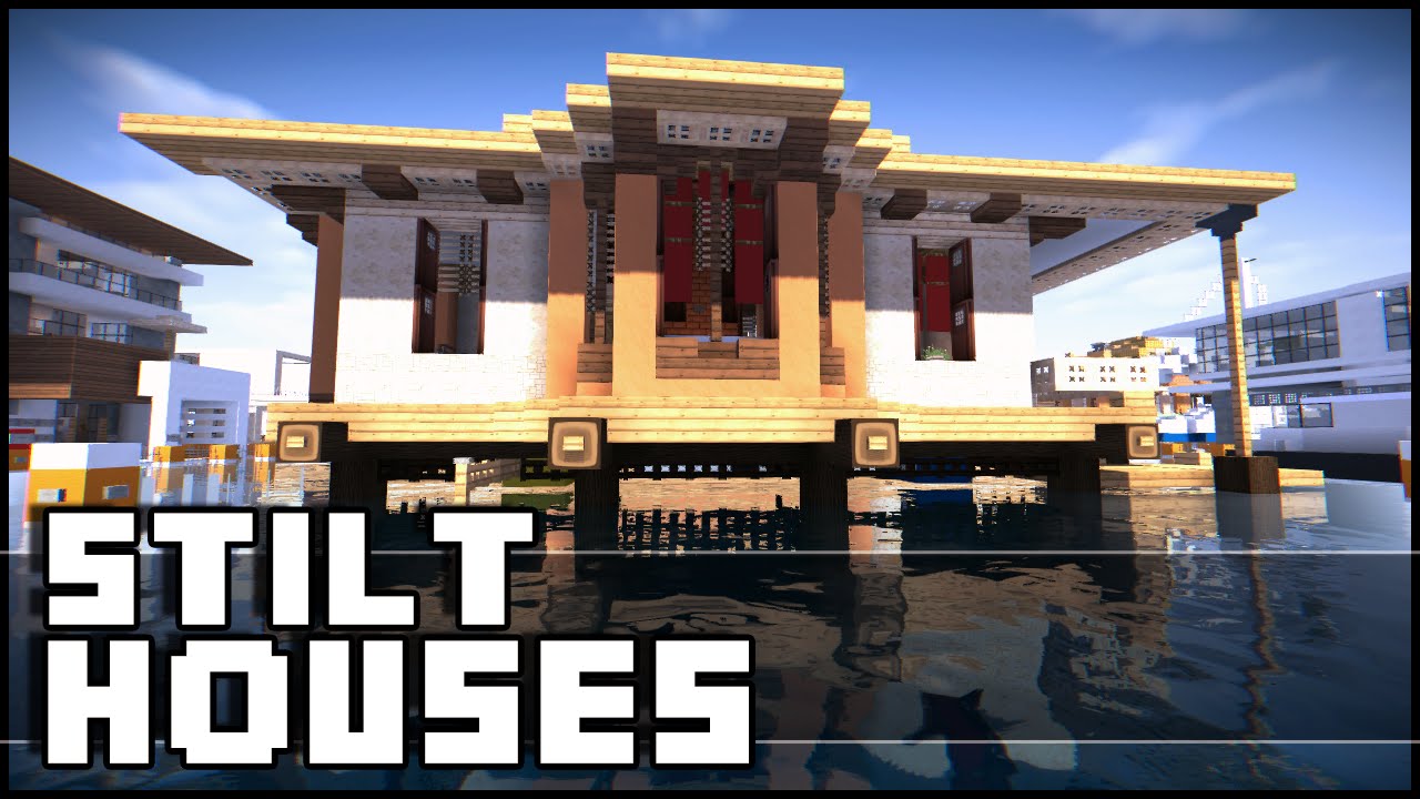 Minecraft - House Boats &amp; Stilt Houses Build-Off! - YouTube