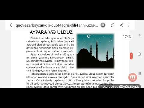 6 -cı sinif Azərbaycan dili.aypara və ulduz mətni.səh(91,92)