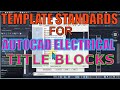 AutoCAD Electrical 3.5: Standard Drawing Templates for Title Blocks