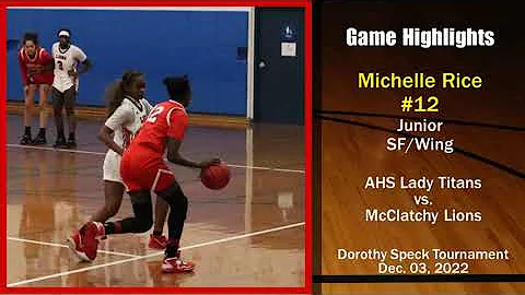 Michelle Highlights vs. McClatchy - 12-03-22