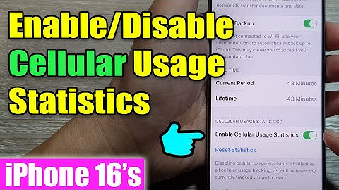 iPhone 16/16 Pro Max: How to Enable/Disable Cellular Usage Statistics