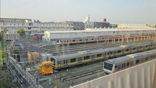 総武線E231系0番台ミツB26編成が滞在中の豊田車両センター武蔵小金井派出所の様子 2026.4.28