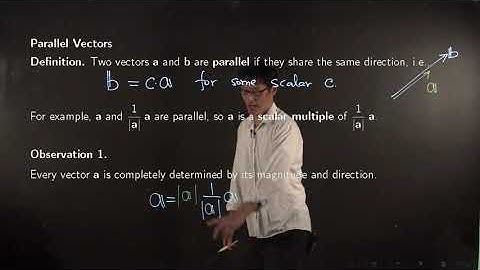 Math151 Parallel Vectors
