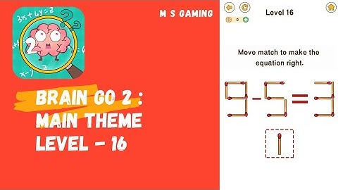 Brain Go 2 : Main Theme Level - 16 || Gameplay Walkthrough || #shorts