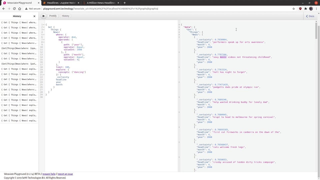 Using the Weaviate Python client for News Headlines - YouTube