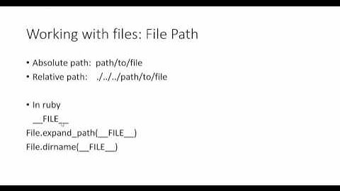 30 File paths  in Ruby Essential training course in Urdu and Hindi