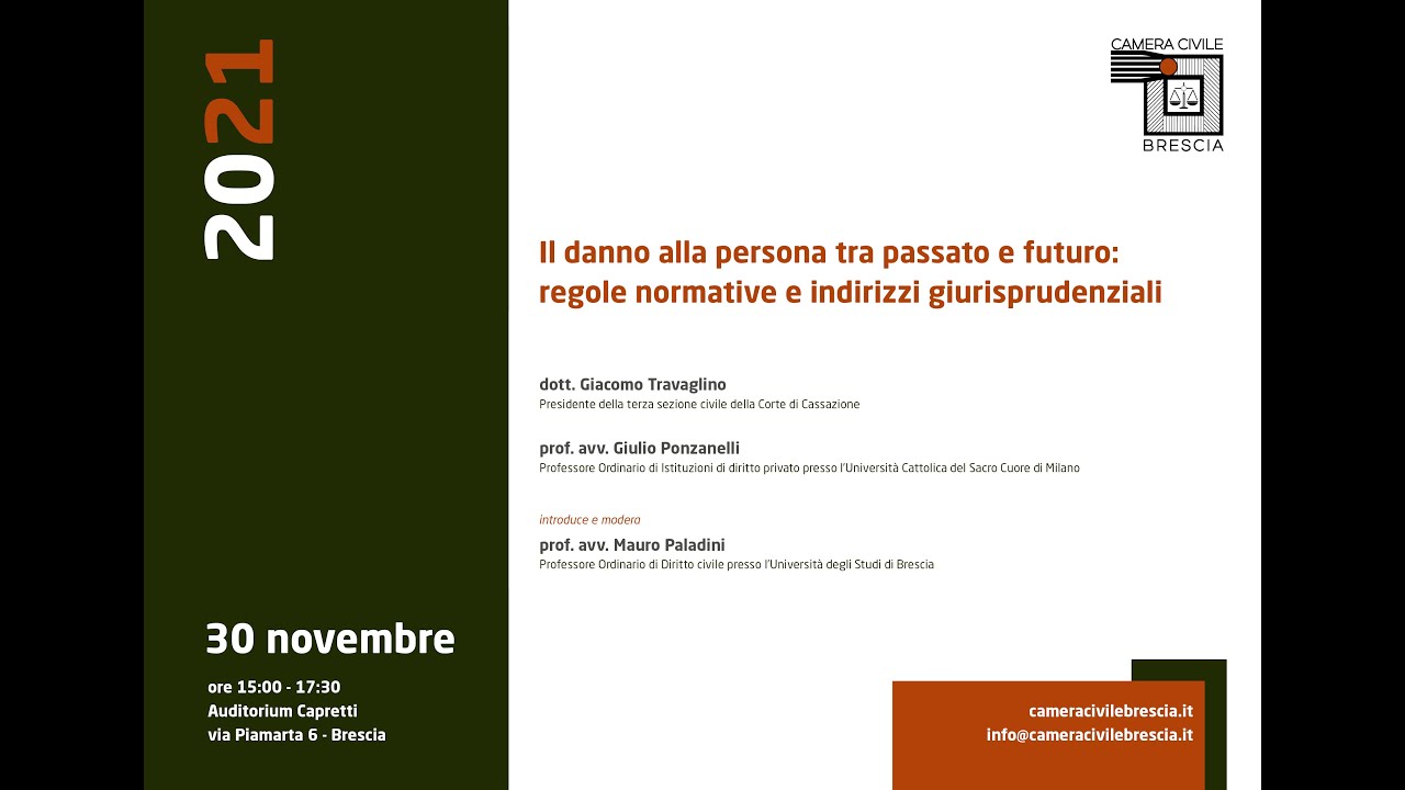 Il danno alla persona tra passato e futuro: regole normative e indirizzi giurisprudenziali