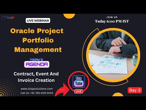 Live Webinar of Oracle PPM- 27th June 2023 | Contract, Event and Invoice Creation ✅✅