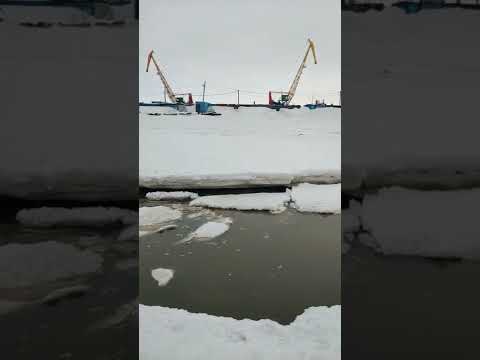 2022.04.28 Река Казачка, в Анадыре, начинает открываться. Чукотка. Арктика. Дальний Восток