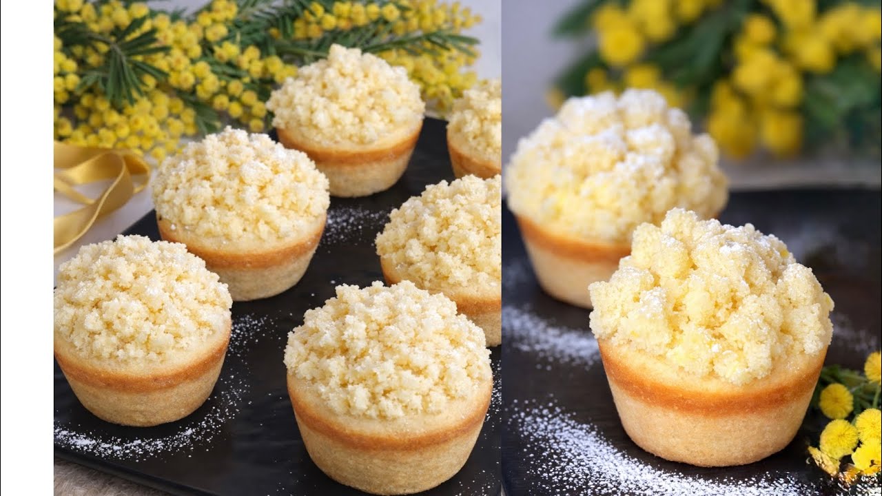 MUFFIN MIMOSA 🤩Tortine al limone con crema pasticcera RICETTA FACILE E VELOCE