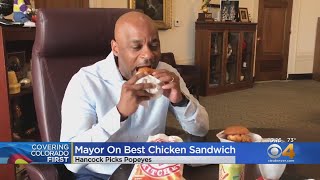 Denver Mayor Michael Hancock Takes Chicken Sandwich Challenge