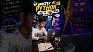 Day 5 of Learning Python | Lists & Functions Explained with Practice Programs | Python for Beginners